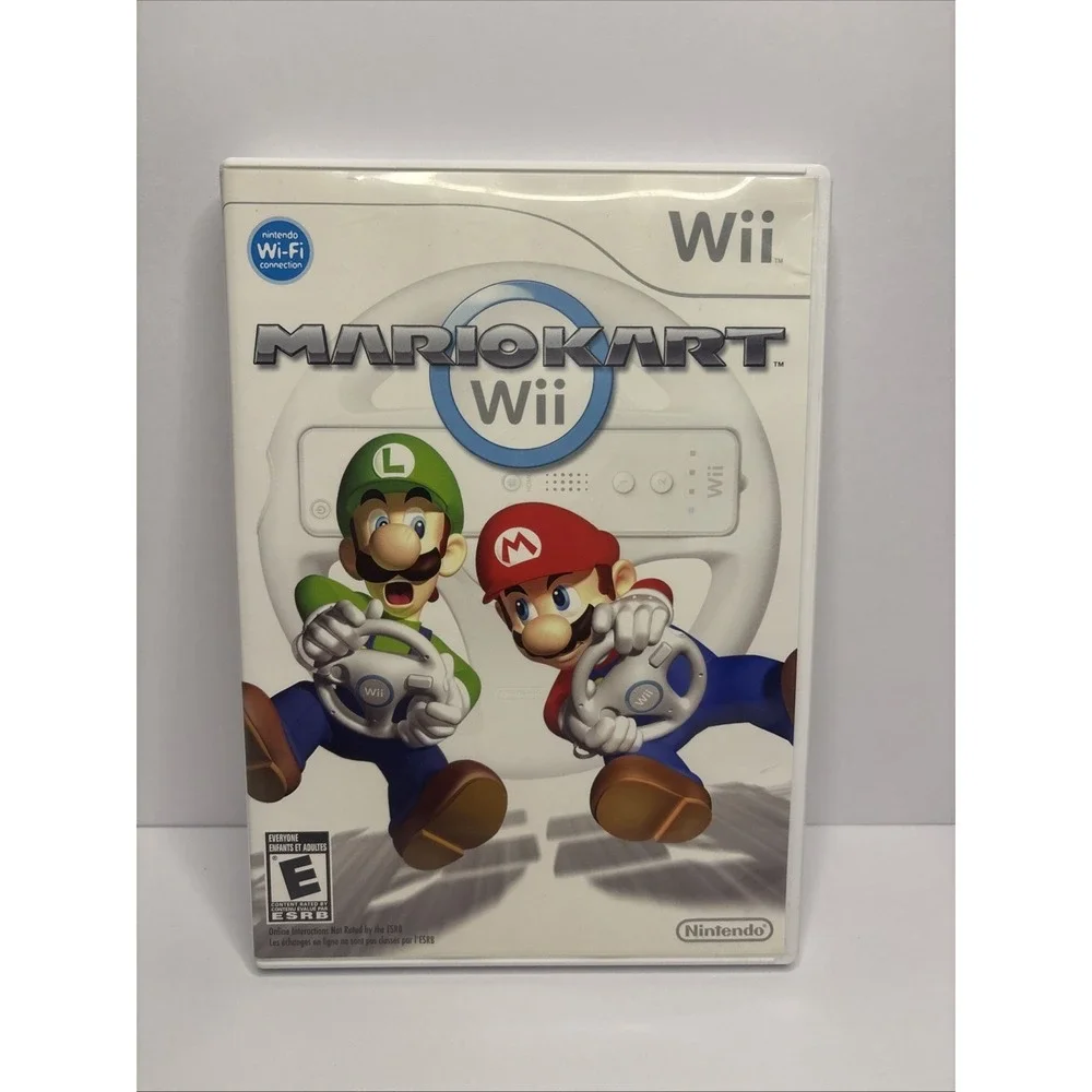 Nintendo Wii Mario Kart Game Racing 2008 Multiplayer Disc CIB W Manual